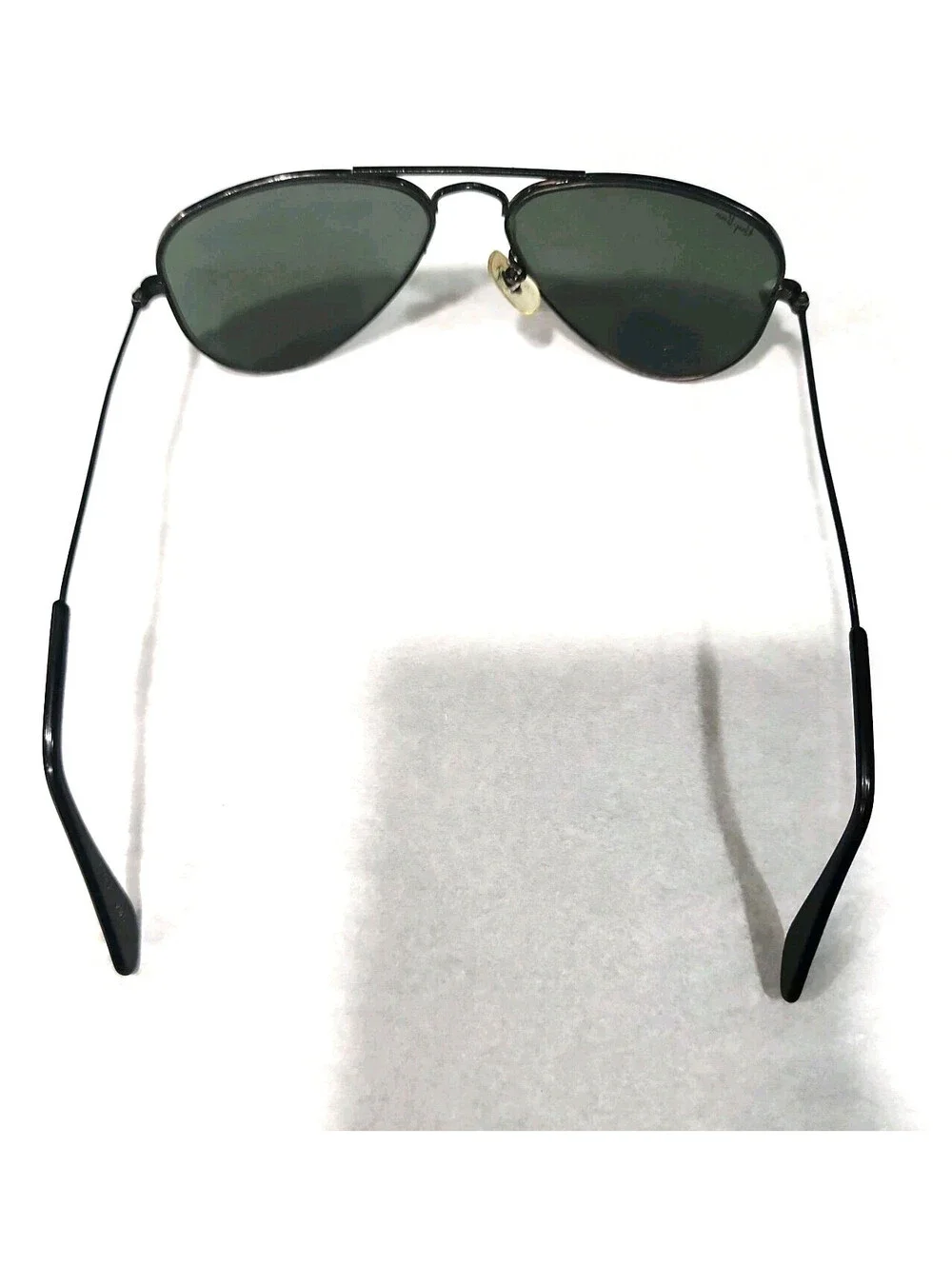Ray Ban B&L L2848 Broken Nose Pad Holder Small Aviator Black Sunglasses 52-14
